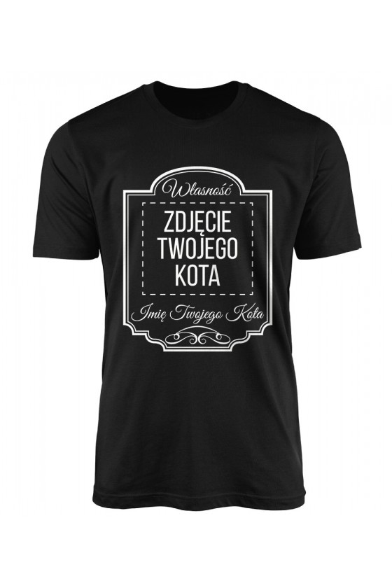 Koszulka Męska Własność Z Zdjęciem Kota 2