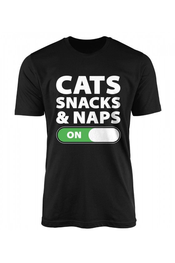 Koszulka Męska Cats Snacks And Naps