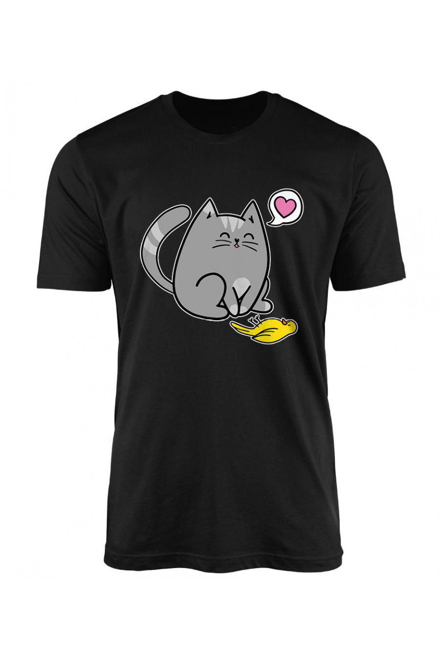 Koszulka Męska Kot I Martwy Ptaszek 2