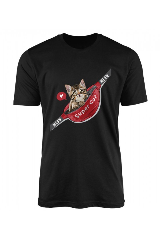 Koszulka Męska Meow Meow Supercat