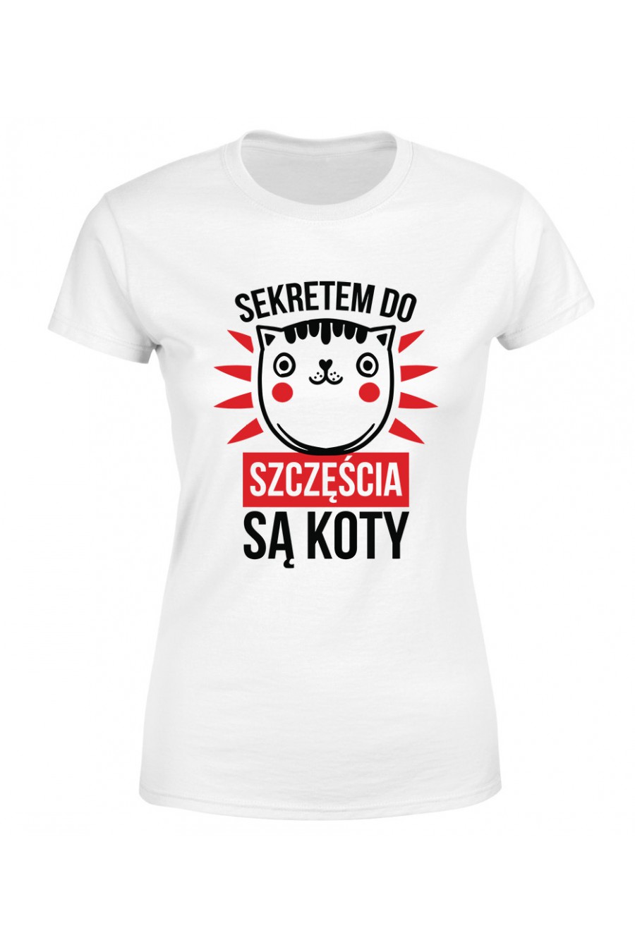 Koszulka Damska Sekretem Do Szczęścia Są Koty