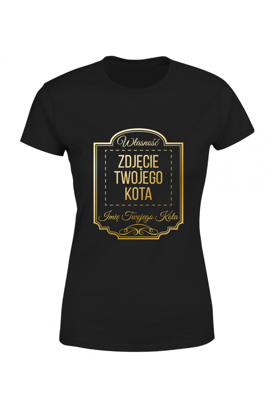 Koszulka Damska Własność Twojego Kota Premium