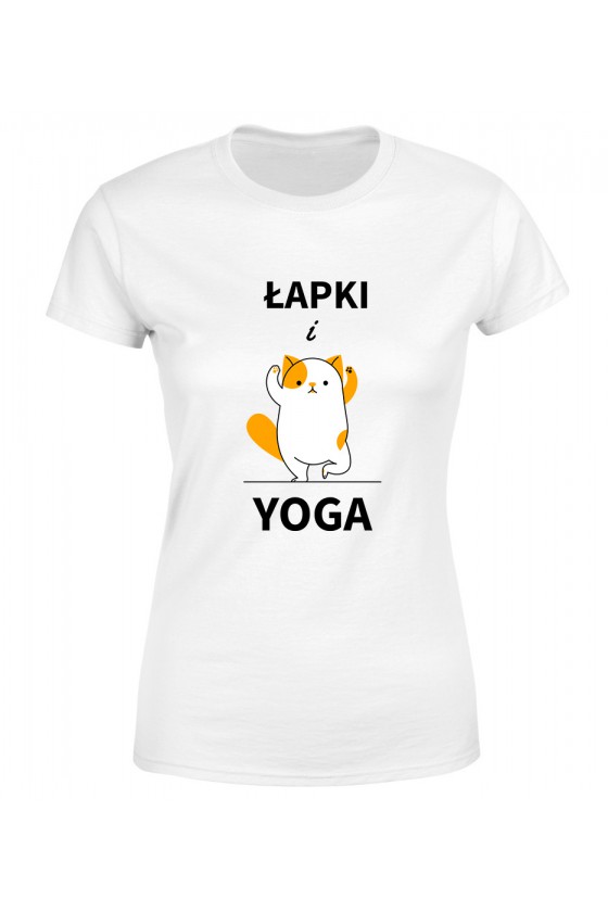Koszulka Damska Łapki I Yoga