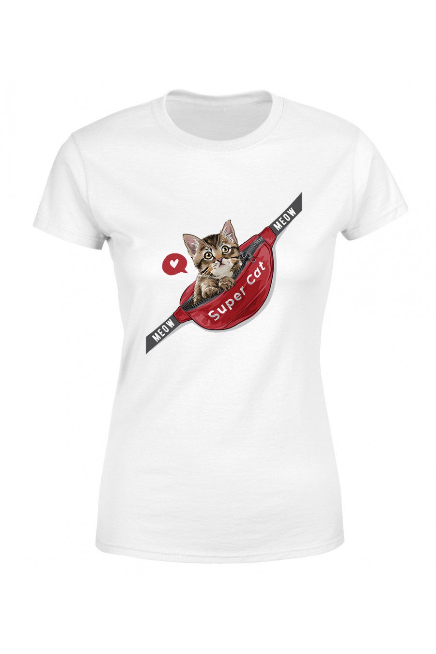 Koszulka Damska Meow Meow Supercat