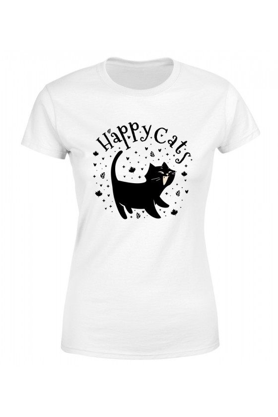 Koszulka Damska Happy Cats