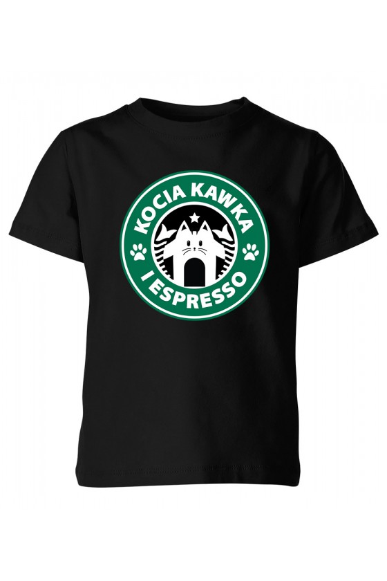 Koszulka Dziecięca Kocia Kawka I Espresso