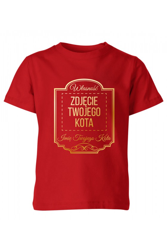 Koszulka Dziecięca Własność Twojego Kota Premium