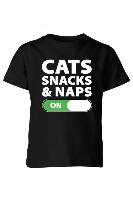 Koszulka Dziecięca Cats Snacks And Naps