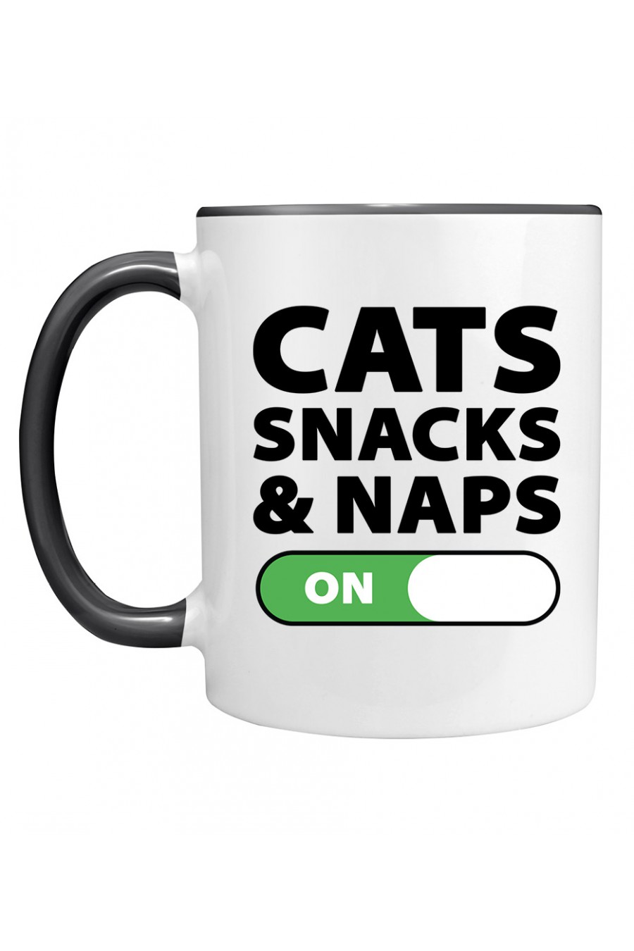 Kubek z Kolorowym Uchem Cats Snacks And Naps