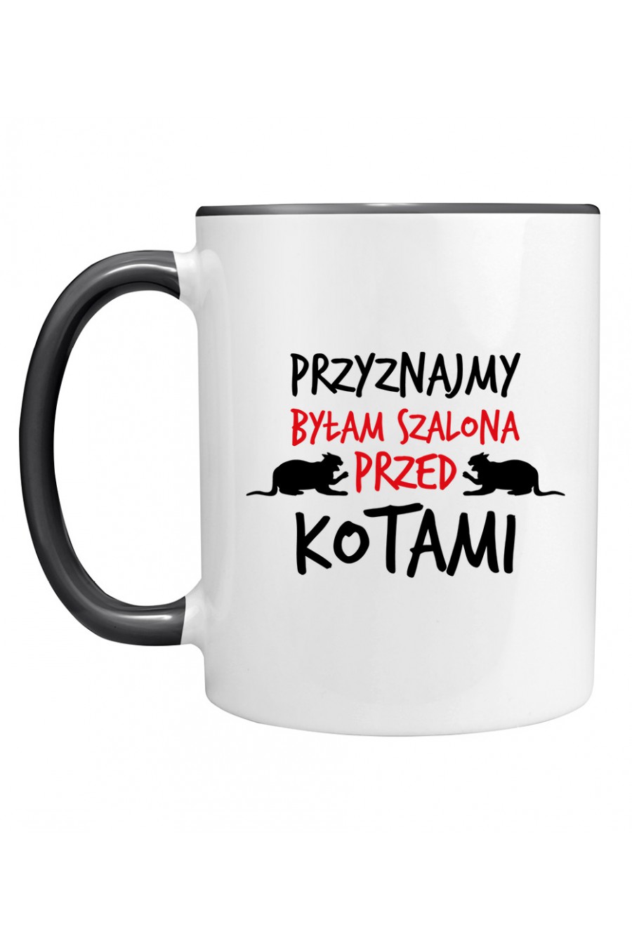 Kubek z Kolorowym Uchem Byłam szalona