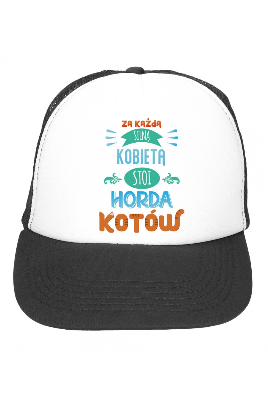 Czapka Z Daszkiem Za Każdą Silną Kobietą Stoi Horda Kotów