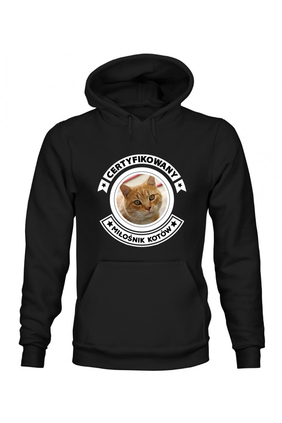 Bluza z Kapturem Męska Certyfikowany Miłośnik Kotów