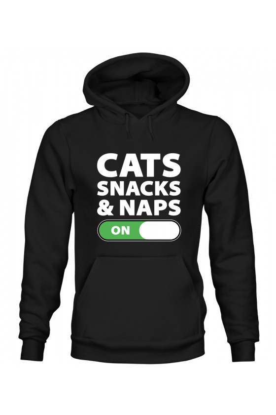 Bluza z Kapturem Męska Cats Snacks And Naps