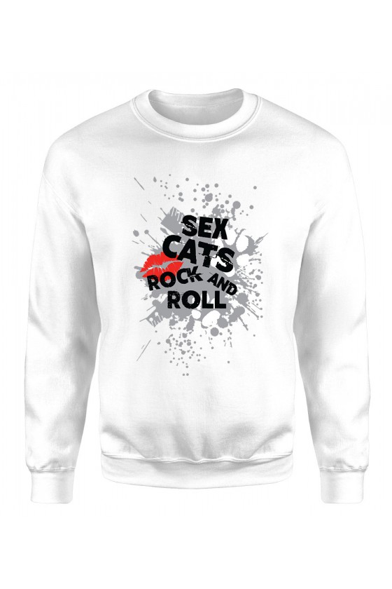Bluza Klasyczna Damska Sex Cats Rock And Roll