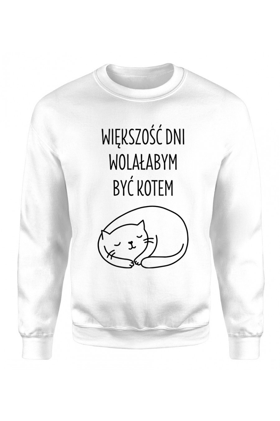 Bluza Klasyczna Damska Większość Dni Wolałaby Być Kotem
