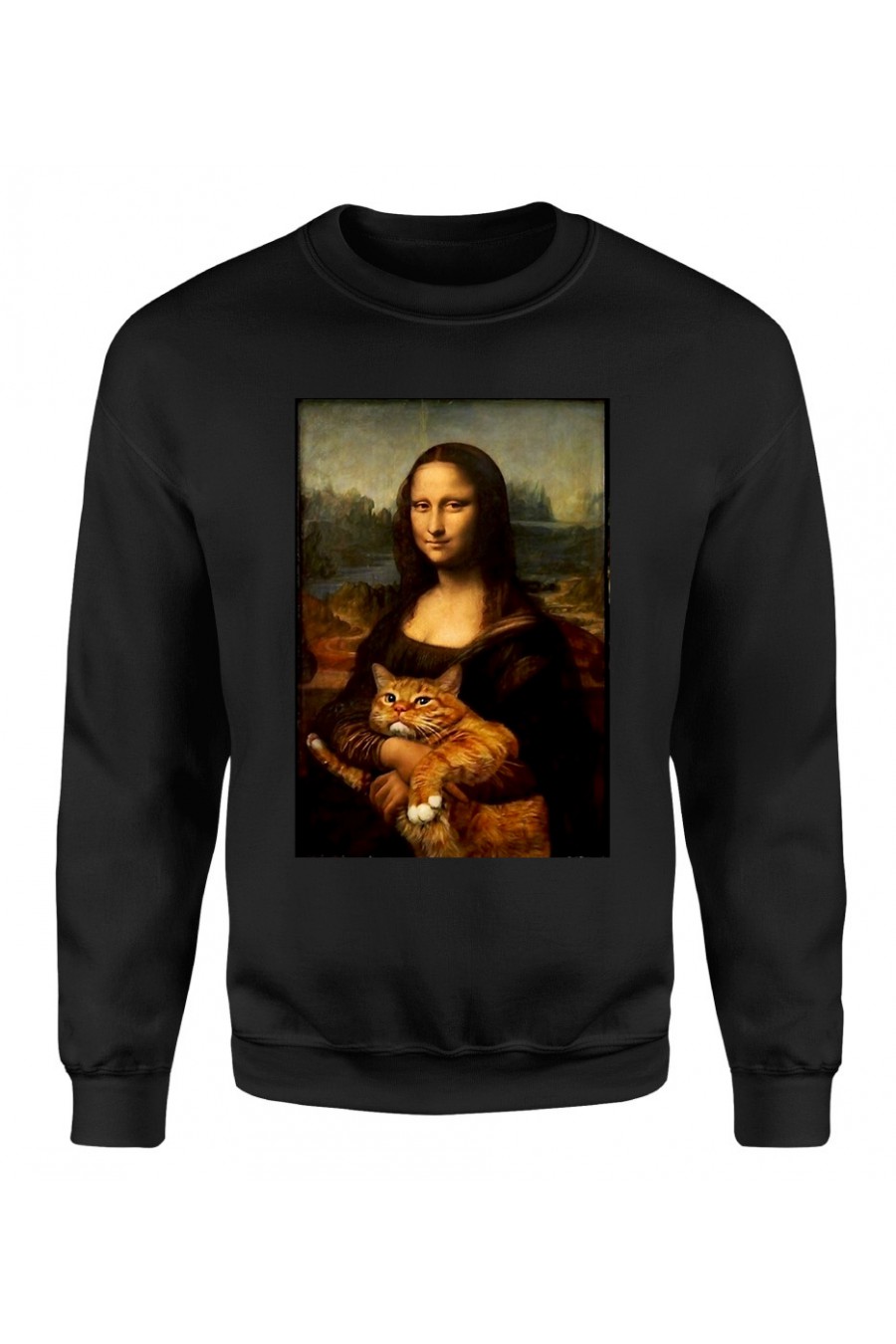 Bluza Klasyczna Męska Mona Lisa Z Kotem