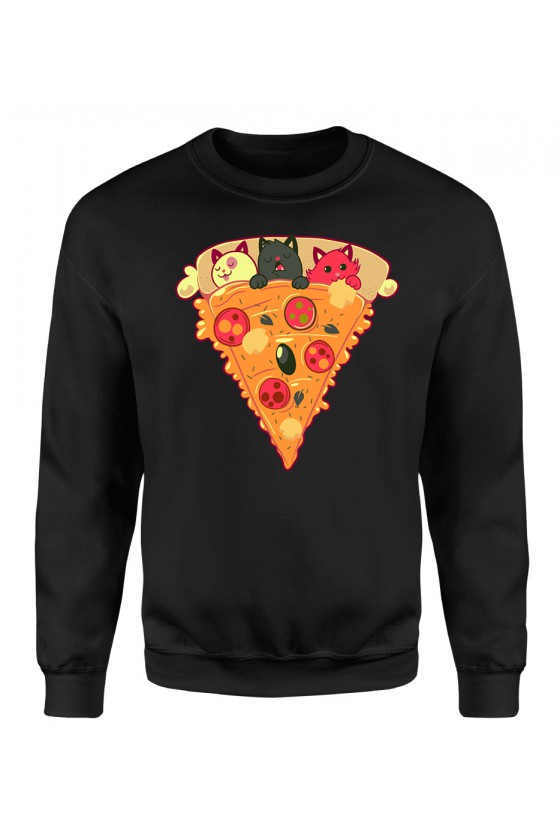 Bluza Klasyczna Męska Kocia Pizza