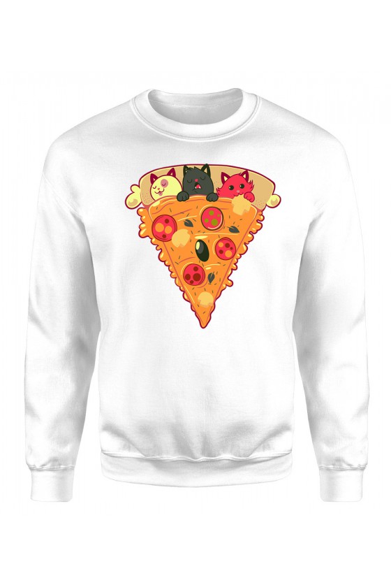 Bluza Klasyczna Damska Kocia Pizza