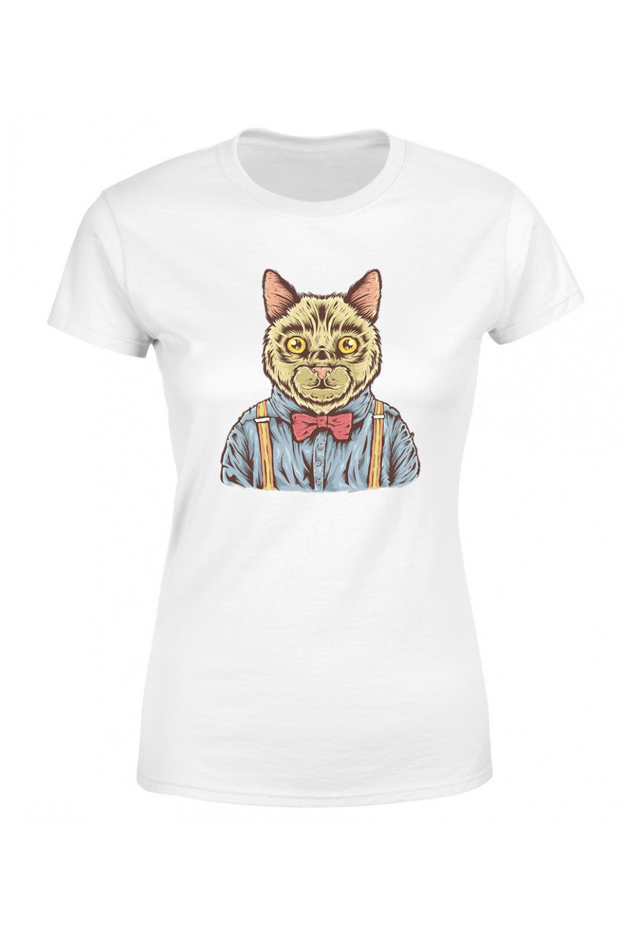 Koszulka Damska Kot w Koszuli